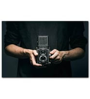 Cakatablo  Adam ve Vintage Fotoğraf Makinesi MDF Tablo