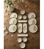 14 Parça Limon Desen Kahvaltı Takımı