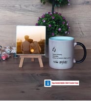 Eşe Hediye Fotoğraflı Dekoratif Taş, Kupa Bardak Beyaz Hediye (Model 9)