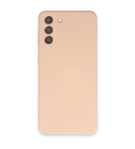 Samsung Galaxy S21 Kılıf Nano İçi Kadife Silikon - Pudra