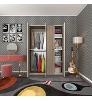 Kenzlife gardırop 4 kapılı kapaklı devetabanı crd 173*120*42 gardolap dolap ofis (Karışık)