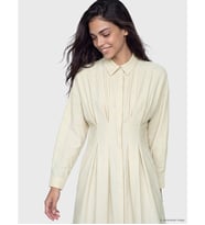 LCW Modest Pembe Modal Karışımlı Pileli Gömlek Elbise