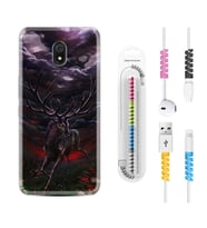 Xiaomi Redmi 8A 8 Pro 9C 9T 10C 11T Pro Kılıf Kablo Koruma Spiral Silikon Dark Deer 1786