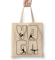 Yoga Logo Bez Çanta Uzun Saplı