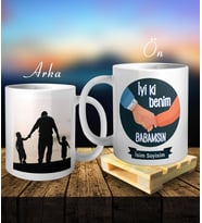 Kişiye Özel İyi Ki Babam Kupa Palet Bardak Altlığı Hediyeli Kupa Bardak oh826