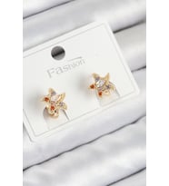 Pirinç Zirkon Taşlı Yıldız Model Gold Renk Çocuk Küpe 5886 - SSSSSS4046-4509