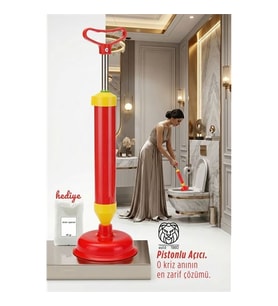 Pistonlu Lüks Klozet Açma Pompası ve Profesyonel Lavabo Gider Açıcı Set 717213