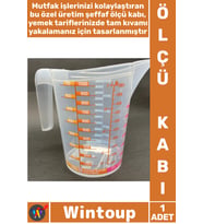 #ÖlçüKabı Premium Şeffaf Plastik Sağlıklı Mutfak Gereçleri Pratik Un Şeker Sıvı Toz Bakliyat Çoklu H
