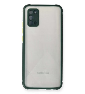 Galaxy A02S Kılıf Miami Şeffaf Silikon - Koyu Yeşil