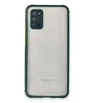 Galaxy A02S Kılıf Miami Şeffaf Silikon - Koyu Yeşil