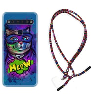 TCL 10L 10 Plus 10SE 20E 20SE 30 L7 Kılıf Boyun Asklı Rasta Silikon Super Meow 1715