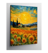 Kanvas Tablo Van Gogh Tarzı Ayçiçekleri, 50cm x 70cm