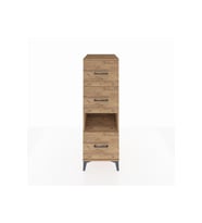 Kronos Dolap Tek Raflı 3 Çekmeceli 44x59x134 Çam-Çam