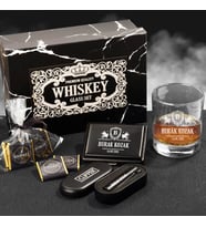 Kişiye Özel Whiskey Set Çakmak ve Sigaralık Hediye Kutusu