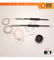 Fiat Doblo MK1 MPV Van 119 223 2001-2010 51718403 İçin Ön Sağ Kapı Cam Kriko Tamir Seti