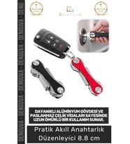 #AnahtarlıkDüzenleyici Dayanıklı Alüminyum Gövde Paslanmaz Çelik Pratik Kompakt Akıllı Anahtarlık Dü