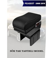 peugeot 20082019 kol dayama geniş model Siyah Yastıklı Lüks Deri