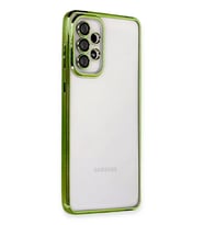 Newface Samsung Galaxy A73 5G Kılıf Razer Lensli Silikon - Yeşil