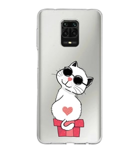 Xiaomi Redmi Note 9 Pro Uyumlu Kapak Coolcat Tasarımlı Şeffaf Silikon Kılıf