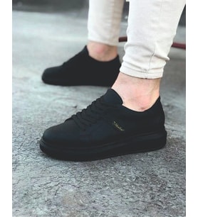 Boost Bağcıklı Cilt Süet Erkek Günlük Sneaker Ayakkabı ST Siyah
