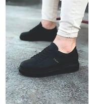 Boost Bağcıklı Cilt Süet Erkek Günlük Sneaker Ayakkabı ST Siyah