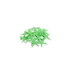 Tahtakale Toptancı Polyester Deniz Yıldızı Minik Boy  0.5 CM- 1.5 CM (100 Adet)  Yeşil