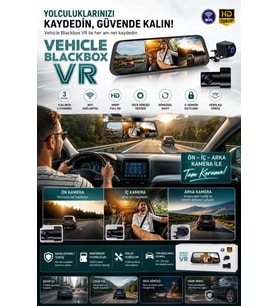 2k Ekran Tam Dokunmatik 9.66” Dikiz Ayna Araç Içi Kamera (1080p Arka)
