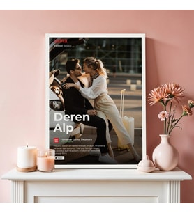 Stüdyo 14 Kişiye Özel Lovflix Flim Tablo Çerçeveli Poster Tablo Sevgiliye Özel Romantik Hediye Yıl Dönümü Hediyesi