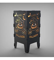 HAPPY Hallowen Desenli Dekoratif Mangal, Portatif Ateş Çukuru