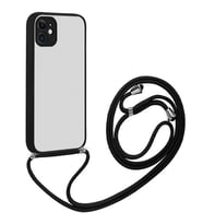 ALLY iPhone 12 6.1 Askılı Koruyucu Silikon Kılıf (Siyah)