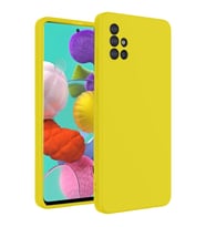 Galaxy A31 Kılıf Nano Içi Kadife Silikon - Sarı