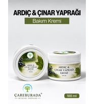 ÇareBurada Ardıç ve Çınar Yaprağı Kremi 100 ml - Mentol ve Limon Yağı İçeren Cilt Bakım Kremi