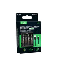 I-Gen G429 4'lü Pil Şarj Aleti + 4 Adet AA Pro 2950 mAh Şarjlı Kalem Pilli Set