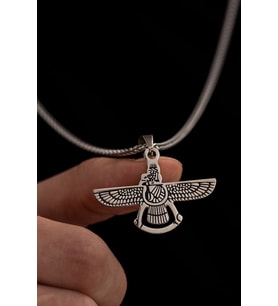 Ahura Mazda Model Unisex Çelik Kolye - Sevgiliye - Eşe - Babaya - Arkadaşa Hediye Kolye