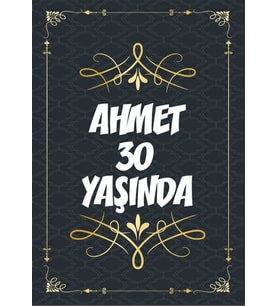 Klasik Temalı 30 Yaş Doğum Günü Afişi 35X50 cm