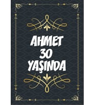 Klasik Temalı 30 Yaş Doğum Günü Afişi 35X50 cm