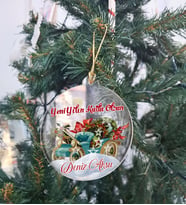 BK Gift Kişiye Özel İsimli Şeffaf Pleksi Yılbaşı Ağaç Süsü- 8, Yılbaşı Hediyesi, İsme Özel Ağaç Süsü, Yeni Yıl Mesajlı Hediye