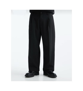 Basic Geniş Kalıp Kumaş Pantolon (Siyah)