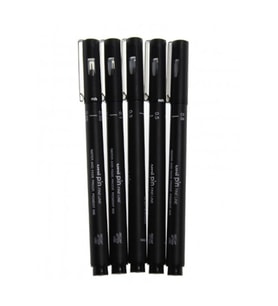 Uni-Ball Çizim Kalemi Akrilik Uçlu Fine Line Pin 5 Lİ Siyah PIN-200/5P