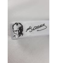 Beyaz K.Atatürk Baskılı Saten Kurdele