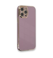 Apple İphone 12 Pro Max Kılıf Volet Silikon - Mor
