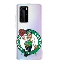 Huawei P40 Pro Uyumlu Kapak Boston Celtics Tasarımlı Şeffaf Silikon Kılıf