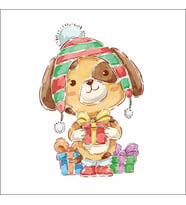Hediye Veren Köpek Sticker Duvar Sticker 30x20 CM