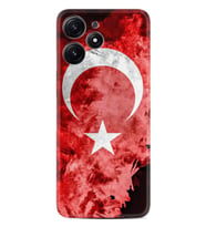 Xiaomi Poco M6 Pro 5G Kılıf Desenli Silikon Şanlı Türk Bayrağı 1315