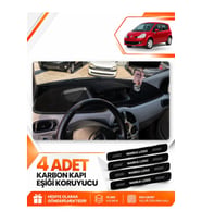 RENAULT MODUS (2004-2012) Uyumlu Ön Torpido Koruma Kılıfı Halısı - Siyah