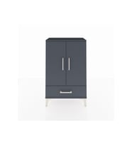 Arges Komodin 2 Raflı Tek Çekmeceli 2 Kapaklı 60x30x96 Antrasit-Antrasit