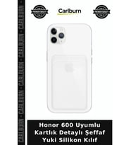 Honor 600 Uyumlu Kartlık Detaylı Şeffaf Yuki Silikon Kılıf Cep Kılıfı Telefon Gereç Mobil Aksesuar