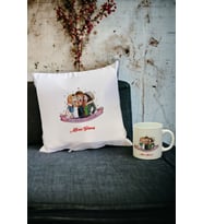 En İyi Arkadaşa Hediye Kupa Bardak ve Yastık Set 003 (Beyaz)
