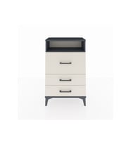 Arges Komodin Tek Raflı 3 Çekmeceli 60x30x96 Antrasit-Aytaşı
