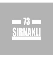 73 Şırnaklı Araba Sticker siyah 16x9 CM (Beyaz)